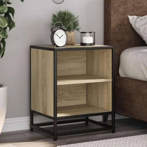 Noćni ormarić Sonoma hrast 40x31x50cm Konstruirano drvo i metal - sonoma hrast 1 Cijena