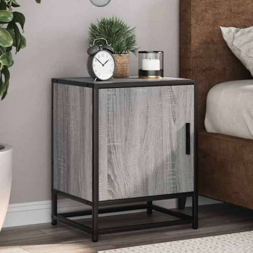 Noćni ormarić Sivi Sonoma 40x31x50 cm Konstruirano drvo i metal - Sivi hrast sonoma 1 Cijena
