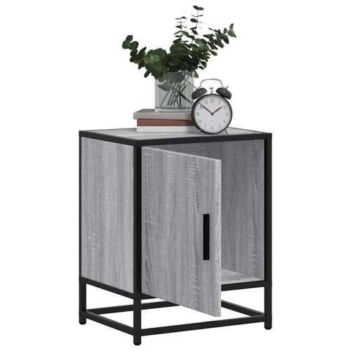 Noćni ormarić Sivi Sonoma 40x31x50 cm Konstruirano drvo i metal - Sivi hrast sonoma 1 Cijena