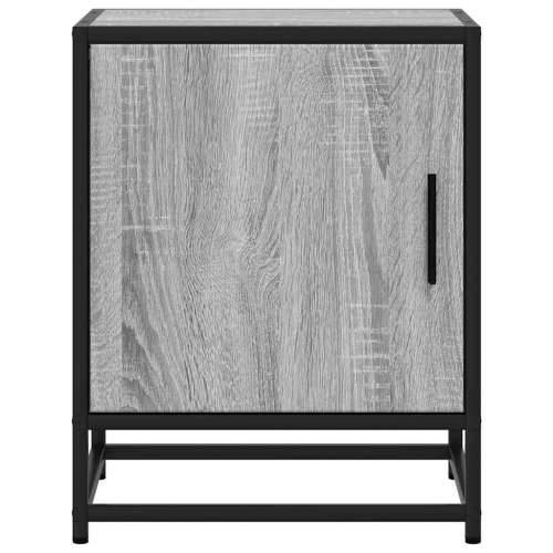 Noćni ormarić Sivi Sonoma 40x31x50 cm Konstruirano drvo i metal - Sivi hrast sonoma 1 Cijena