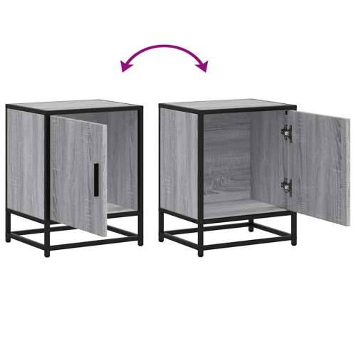 Noćni ormarić Sivi Sonoma 40x31x50 cm Konstruirano drvo i metal - Sivi hrast sonoma 1 Cijena