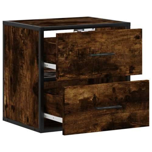 Zidni noćni ormarići 2 kom dimljeni hrast 40x31x39,5 cm - Dimljeni hrast 2 Cijena