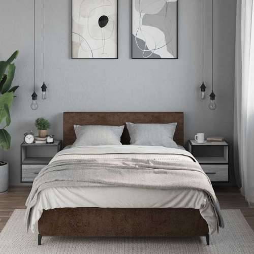Zidni noćni ormarići 2 kom Sivi Sonoma 40x31x39,5 cm - Sivi hrast sonoma 2 Cijena