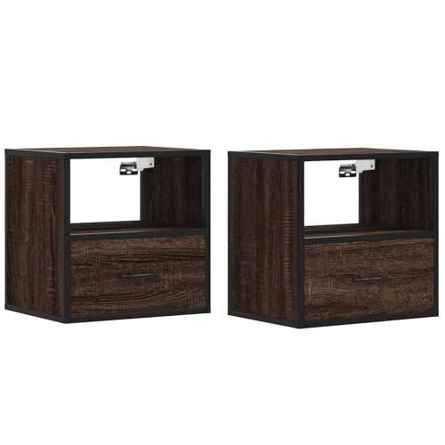 Zidni noćni ormarići 2 kom smeđi hrast 40x31x39,5 cm - Smeđi hrast 2 Cijena