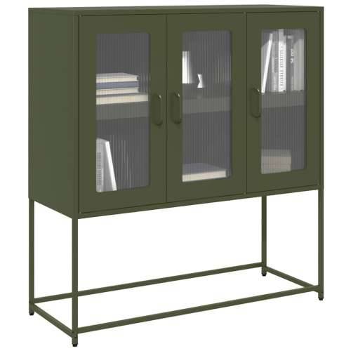 Komoda maslinastozelena 100,5x39x107 cm hladno valjani čelik - Maslinovo zelena 1 Cijena