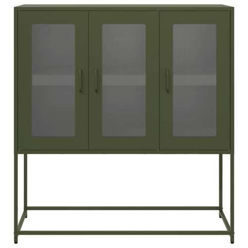 Komoda maslinastozelena 100,5x39x107 cm hladno valjani čelik - Maslinovo zelena 1 Cijena