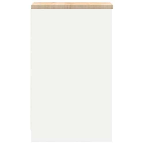 Garažni ormar za odlaganje bijeli 30x51x85 cm masivne borovine - Bijela 30 x 51 x 85 cm 1 2 police Cijena
