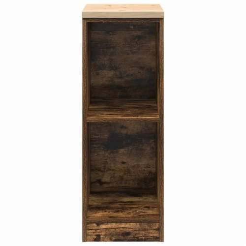 Garažni ormar za odlaganje 30x51x85 cm masivne borovine - Dimljeni hrast 30 x 51 x 85 cm 1 2 police Cijena