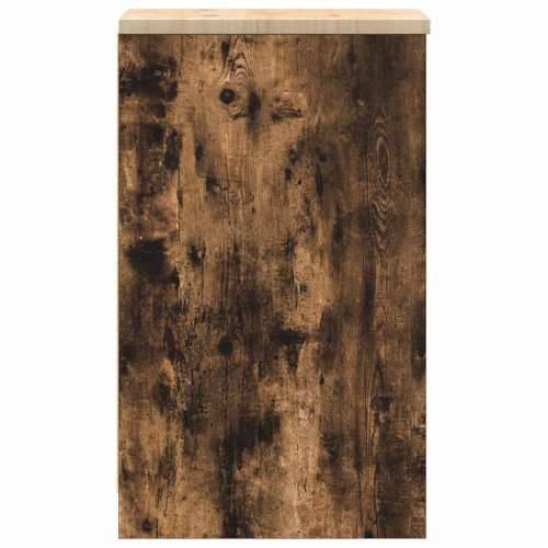 Garažni ormar za odlaganje 30x51x85 cm masivne borovine - Dimljeni hrast 30 x 51 x 85 cm 1 2 police Cijena