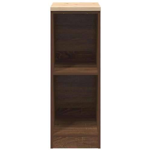 Garažni ormar za odlaganje 30x51x85 cm masivne borovine - Smeđi hrast 30 x 51 x 85 cm 1 2 police Cijena