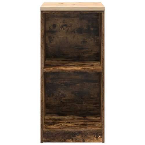 Garažni ormar za odlaganje 40x51x85 cm masivne borovine - Dimljeni hrast 40 x 51 x 85 cm 1 2 police Cijena