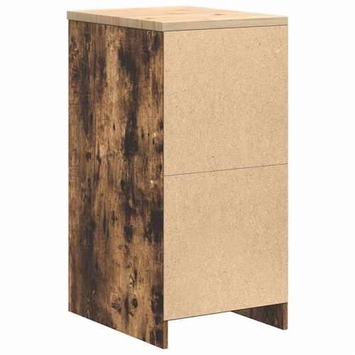 Garažni ormar za odlaganje 40x51x85 cm masivne borovine - Dimljeni hrast 40 x 51 x 85 cm 1 2 police Cijena