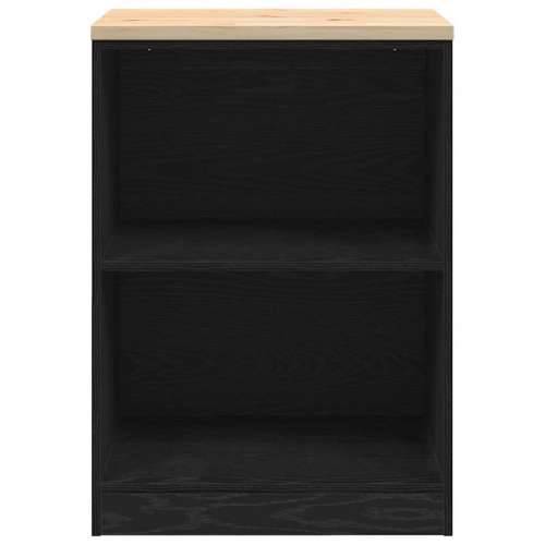 Garažni ormar za odlaganje crni 60x51x85 cm masivne borovine - Crna 60 x 51 x 85 cm 1 2 police Cijena