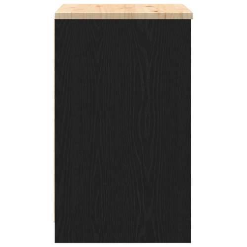 Garažni ormar za odlaganje crni 60x51x85 cm masivne borovine - Crna 60 x 51 x 85 cm 1 2 police Cijena