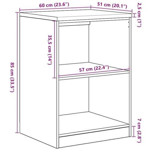 Garažni ormar za odlaganje 60x51x85 cm masivne borovine - Staro drvo 60 x 51 x 85 cm 1 2 police Cijena