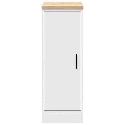 Garažni ormar za odlaganje bijeli 30x51x85 cm masivne borovine - Bijela 30 x 51 x 85 cm 1 1 drvena vrata Cijena