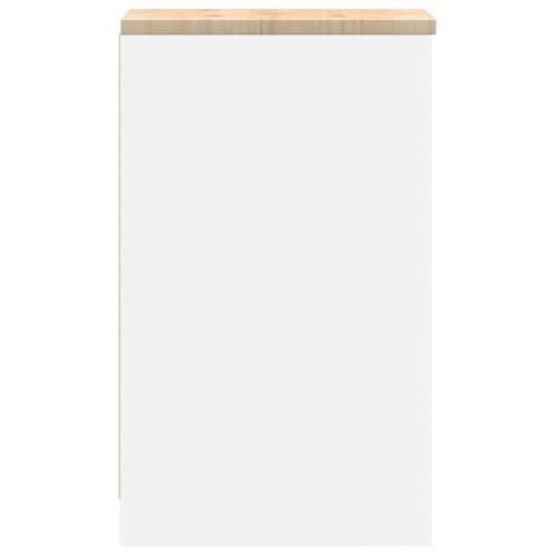 Garažni ormar za odlaganje bijeli 30x51x85 cm masivne borovine - Bijela 30 x 51 x 85 cm 1 1 drvena vrata Cijena