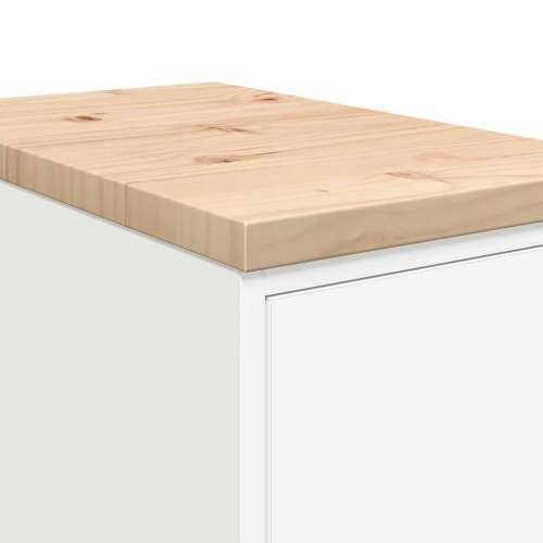 Garažni ormar za odlaganje bijeli 30x51x85 cm masivne borovine - Bijela 30 x 51 x 85 cm 1 1 drvena vrata Cijena