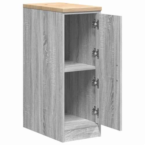 Garažni ormar za odlaganje 30x51x85 cm masivne borovine - Sivi hrast sonoma 30 x 51 x 85 cm 1 1 drvena vrata Cijena
