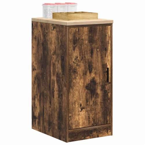 Garažni ormar za odlaganje 40x51x85 cm masivne borovine - Dimljeni hrast 40 x 51 x 85 cm 1 1 drvena vrata Cijena