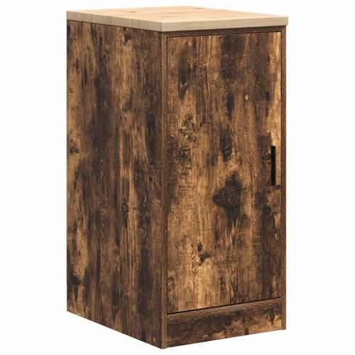 Garažni ormar za odlaganje 40x51x85 cm masivne borovine - Dimljeni hrast 40 x 51 x 85 cm 1 1 drvena vrata Cijena