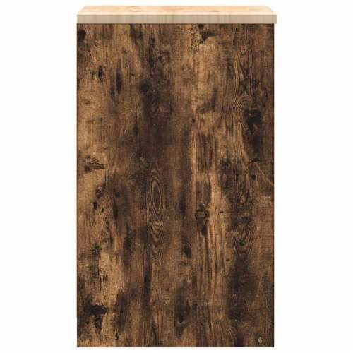 Garažni ormar za odlaganje 40x51x85 cm masivne borovine - Dimljeni hrast 40 x 51 x 85 cm 1 1 drvena vrata Cijena