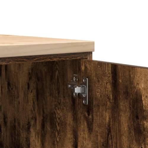 Garažni ormar za odlaganje 40x51x85 cm masivne borovine - Dimljeni hrast 40 x 51 x 85 cm 1 1 drvena vrata Cijena