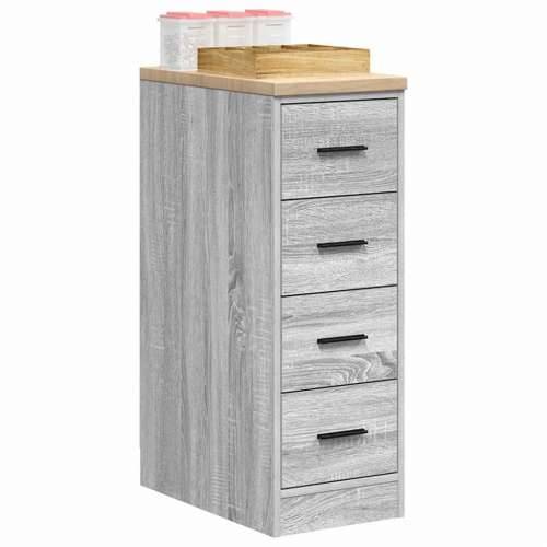 Garažni ormar za odlaganje 30x51x85 cm masivne borovine - Sivi hrast sonoma 30 x 51 x 85 cm 1 4 ladice 4 zásuvky Cijena