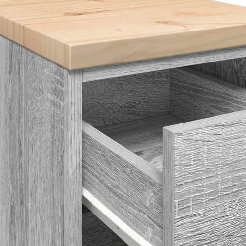 Garažni ormar za odlaganje 30x51x85 cm masivne borovine - Sivi hrast sonoma 30 x 51 x 85 cm 1 4 ladice 4 zásuvky Cijena