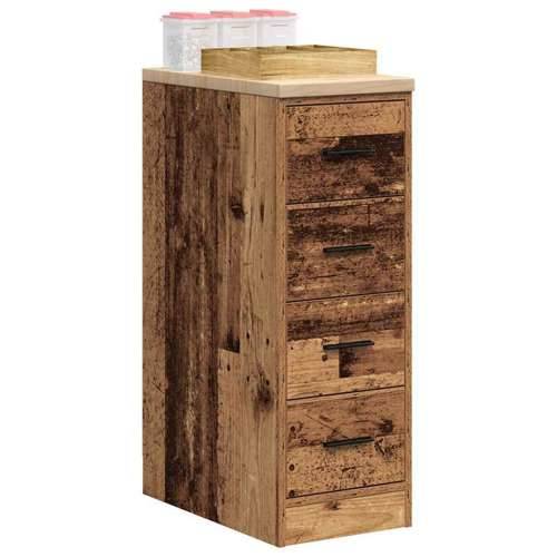 Garažni ormar za odlaganje 30x51x85 cm masivne borovine - Staro drvo 30 x 51 x 85 cm 1 4 ladice 4 zásuvky Cijena