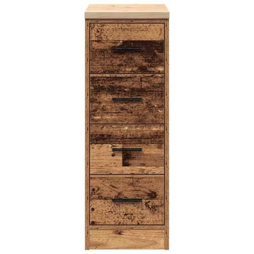Garažni ormar za odlaganje 30x51x85 cm masivne borovine - Staro drvo 30 x 51 x 85 cm 1 4 ladice 4 zásuvky Cijena