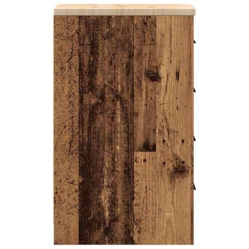 Garažni ormar za odlaganje 30x51x85 cm masivne borovine - Staro drvo 30 x 51 x 85 cm 1 4 ladice 4 zásuvky Cijena