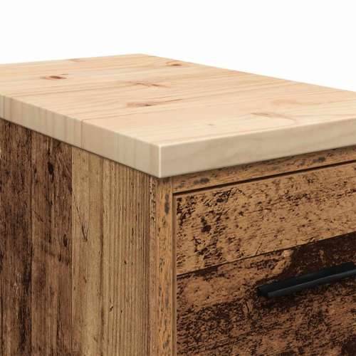 Garažni ormar za odlaganje 30x51x85 cm masivne borovine - Staro drvo 30 x 51 x 85 cm 1 4 ladice 4 zásuvky Cijena