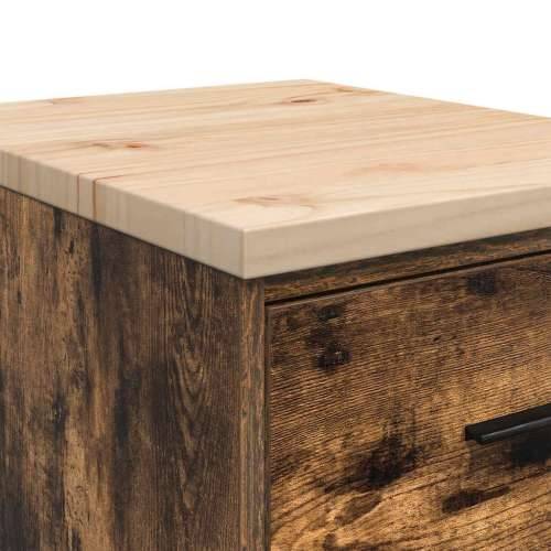 Garažni ormar za odlaganje 40x51x85 cm masivne borovine - Dimljeni hrast 40 x 51 x 85 cm 1 4 ladice 4 zásuvky Cijena