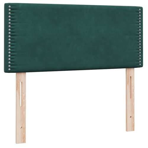 Box Spring krevet s madracem tamnozeleni 80x220 cm baršun - Tamnozelena 80 x 220 cm Obično s čavlima Cijena