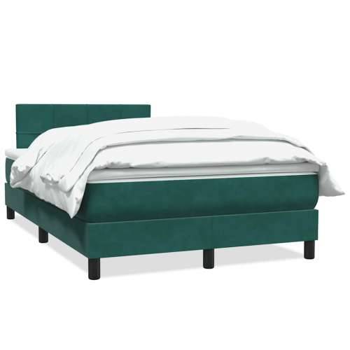 Box spring krevet s madracem tamnozeleni 120x210 cm baršunasti - Tamnozelena 120 x 210 cm Blok s kvadratima Cijena