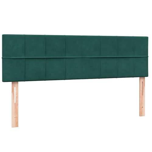 Box spring krevet s madracem tamnozeleni 140x210 cm baršunasti - Tamnozelena 140 x 210 cm Blok s kvadratima Cijena