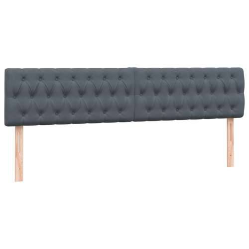 Box spring krevet s madracem tamnosivi 200x210 cm baršunasti - Tamno siva 200 x 210 cm Dizajn s gumbima Cijena