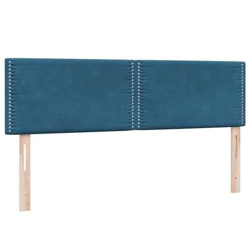 Krevet s oprugama i madracem tamnoplavi 140x210 cm baršunasti - Tamno plava 140 x 210 cm Obično s čavlima Cijena