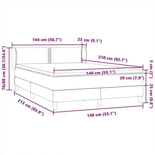 Krevet s oprugama i madracem tamnoplavi 140x210 cm baršunasti - Tamno plava 140 x 210 cm Obično s čavlima Cijena