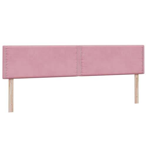 Box Spring krevet s madracima ružičasti 200x210 cm baršun - Ružičasta 200 x 210 cm Obično s čavlima Cijena