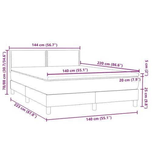 Krevet s oprugama i madracem ružičasti 140x210 cm baršunasti - Ružičasta 140 x 210 cm Obično s čavlima Cijena