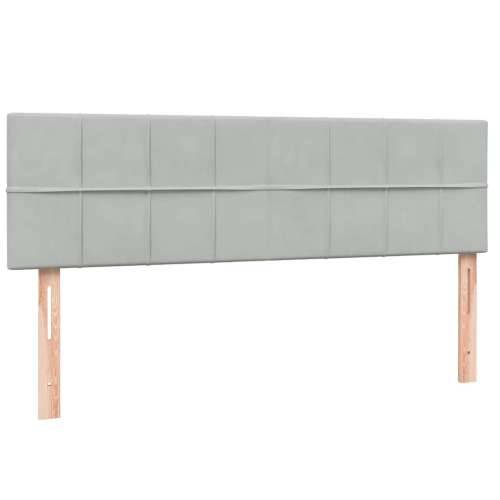 Krevet s oprugama i madracem svjetlosivi 140x220 cm baršunasti - Svjetlosiva 140 x 220 cm Blok s kvadratima Cijena