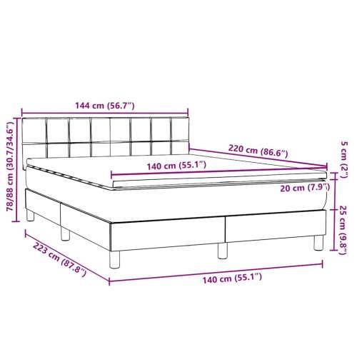 Krevet s oprugama i madracem svjetlosivi 140x220 cm baršunasti - Svjetlosiva 140 x 220 cm Blok s kvadratima Cijena