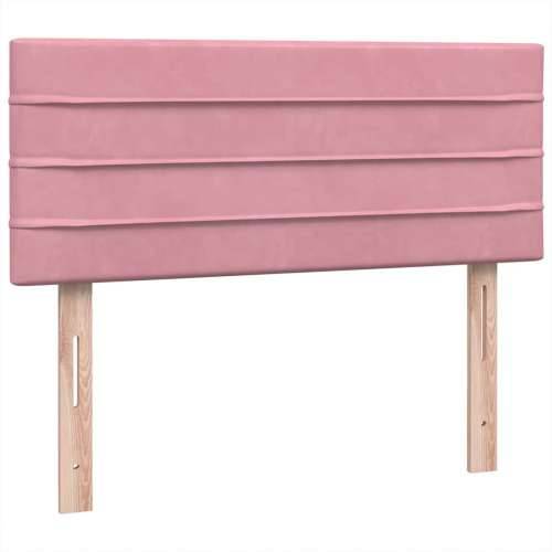 Box Spring krevet s madracem ružičasti 120x220 cm samt - Ružičasta 120 x 220 cm vodoravne pruge Cijena