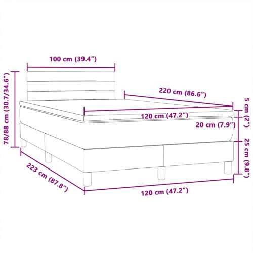 Box Spring krevet s madracem ružičasti 120x220 cm samt - Ružičasta 120 x 220 cm vodoravne pruge Cijena