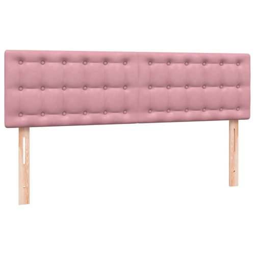 Krevet s oprugama i madracem ružičasti 140x210 cm baršunasti - Ružičasta 140 x 210 cm gumbi Cijena