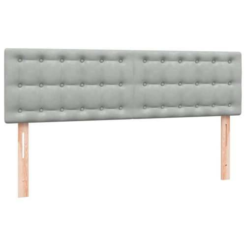 Krevet s oprugama i madracem svjetlosivi 140x220 cm baršunasti - Svjetlosiva 140 x 220 cm gumbi Cijena