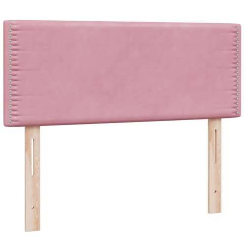 Box Spring krevet s madracem ružičasti 120x220 cm samt - Ružičasta 120 x 220 cm Obično s čavlima Cijena