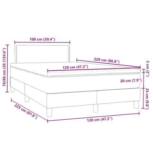 Box Spring krevet s madracem ružičasti 120x220 cm samt - Ružičasta 120 x 220 cm Obično s čavlima Cijena